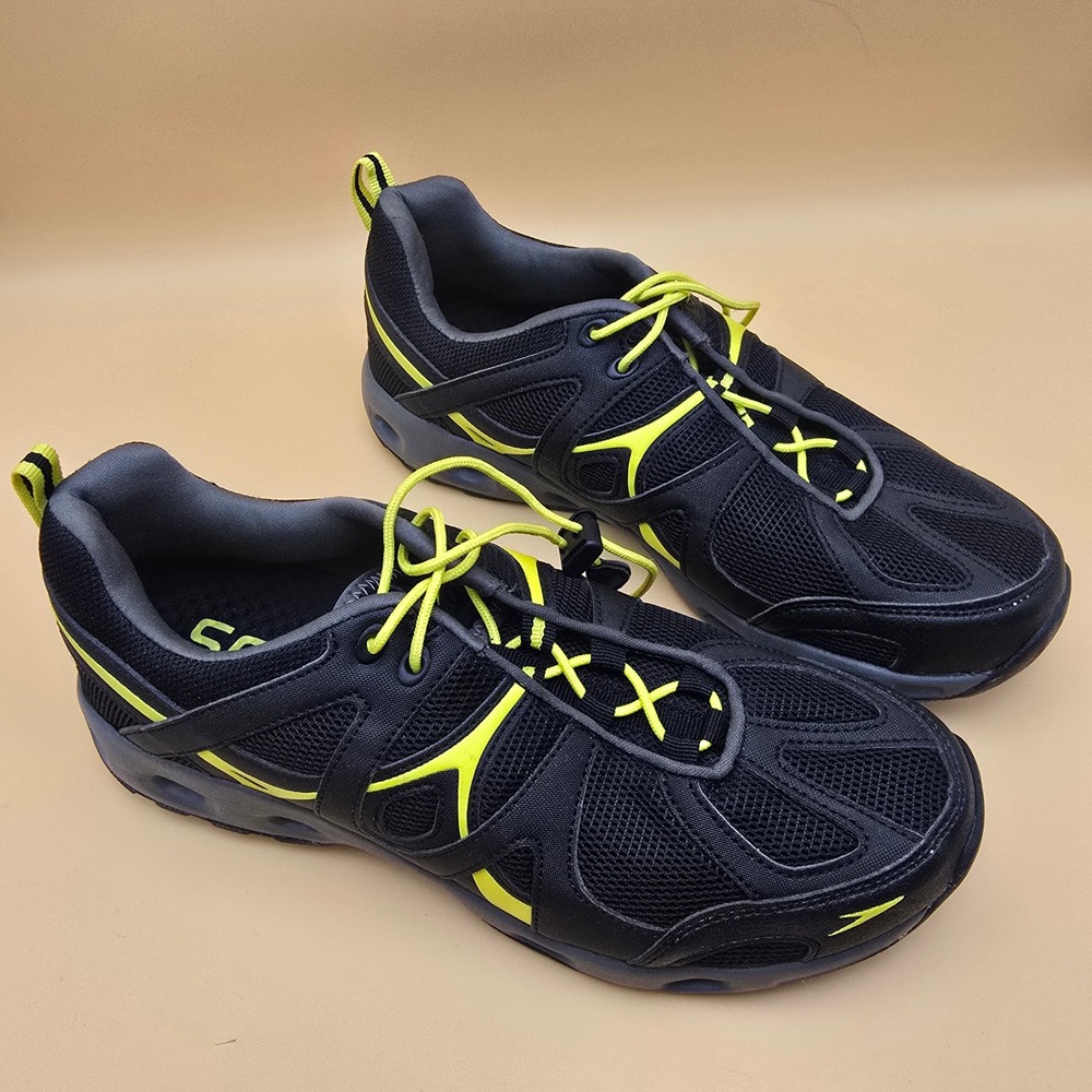 Speedo Hydro Comfort 4.0 Mens Water Shoes Black Lime Green Size 9 Aquatic Shoe